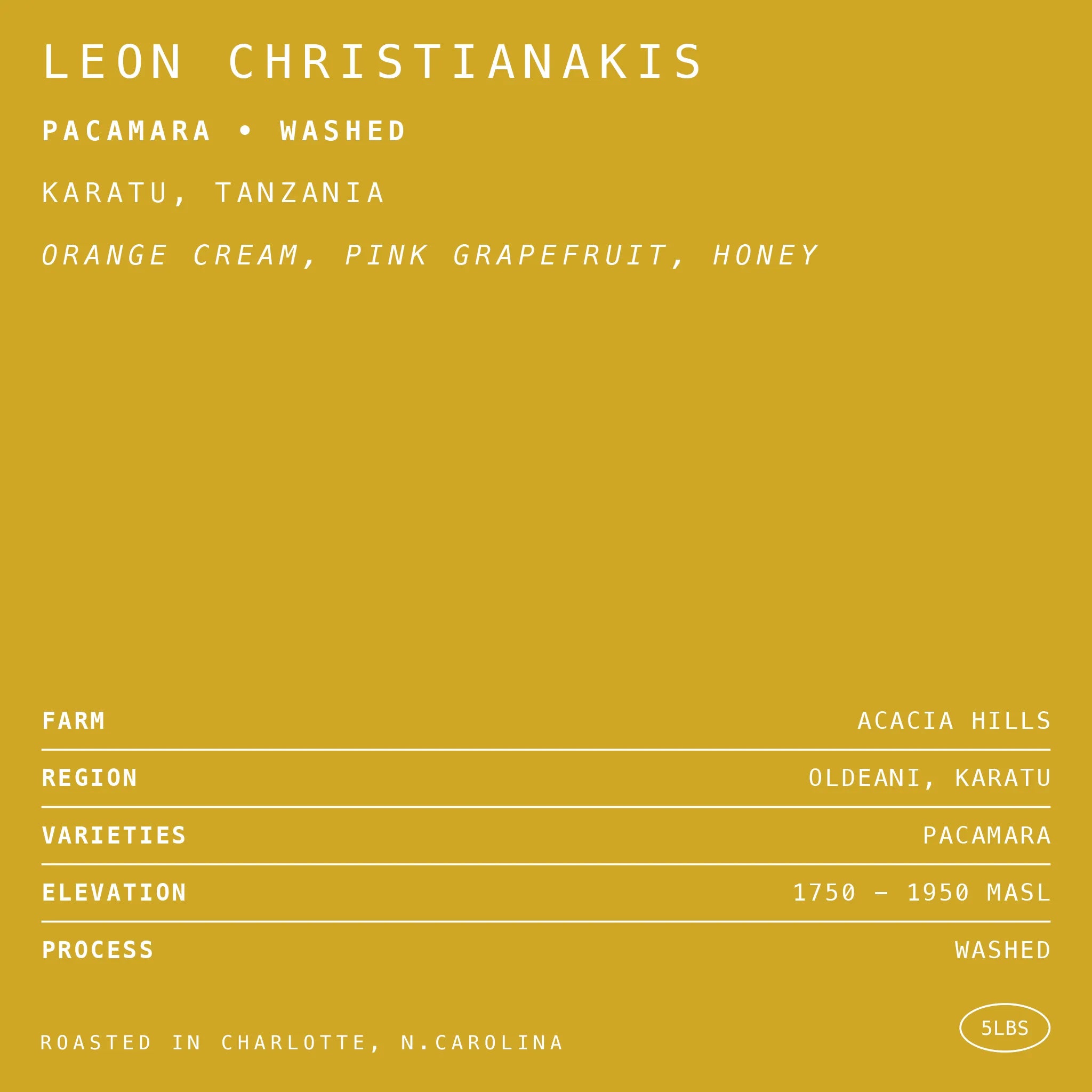 Photo of Leon Christianakis Pacamara • Washed