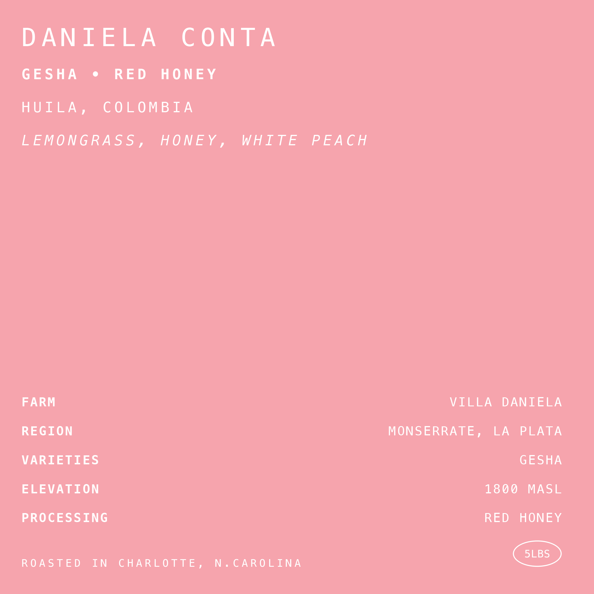 Daniela Conta - Gesha • Red Honey