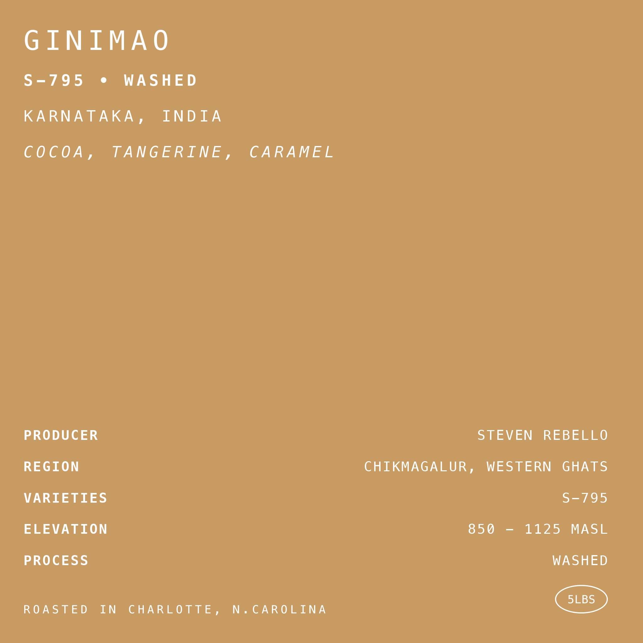 Ginimao  S-795 • Washed