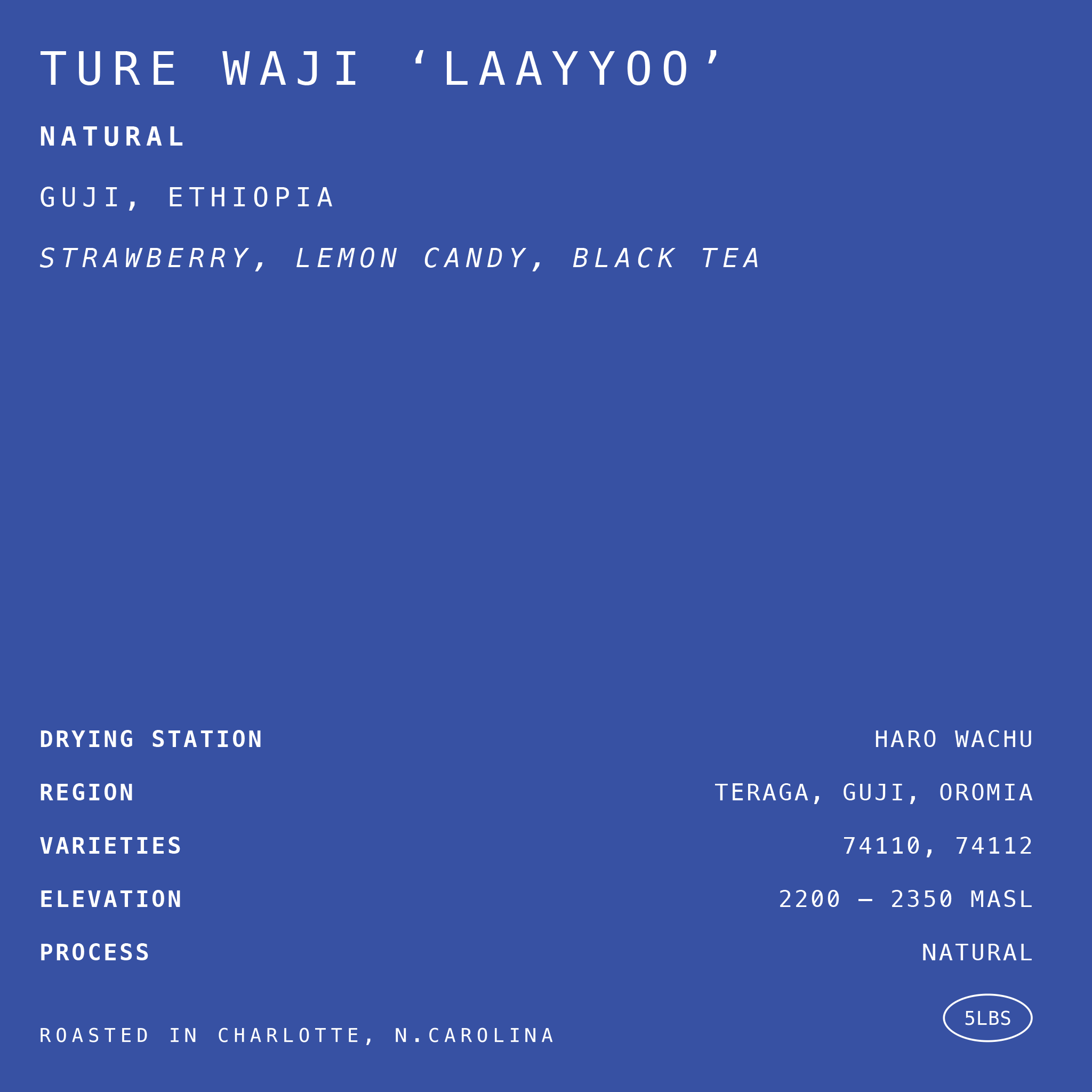 Ture Waji ‘Laayyoo’ Natural