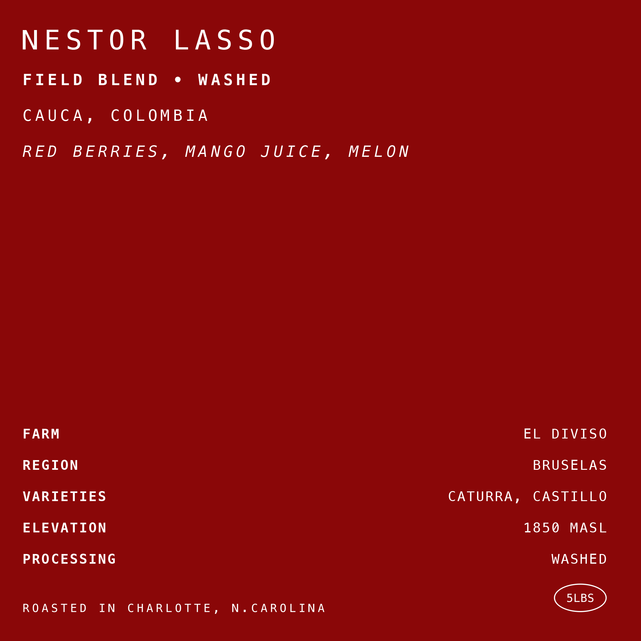 Nestor Lasso Field Blend • Washed