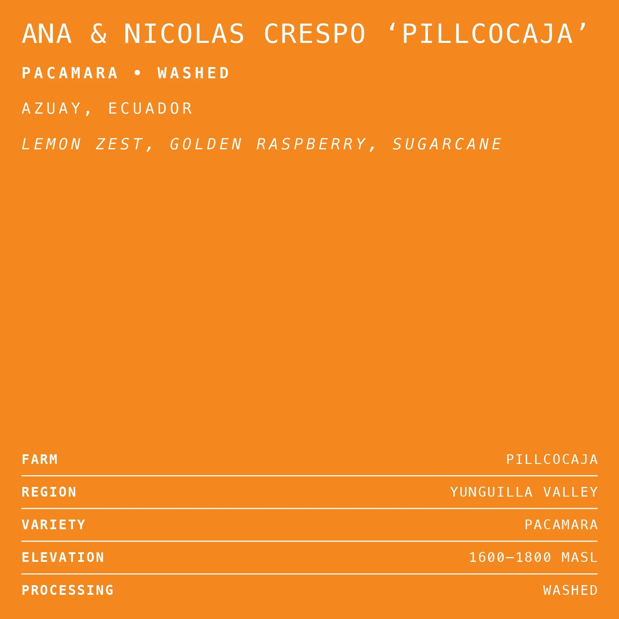 Photo of Ana & Nicolas Crespo ‘Pillcocaja’ Pacamara • Washed – HEX Coffee Roasters