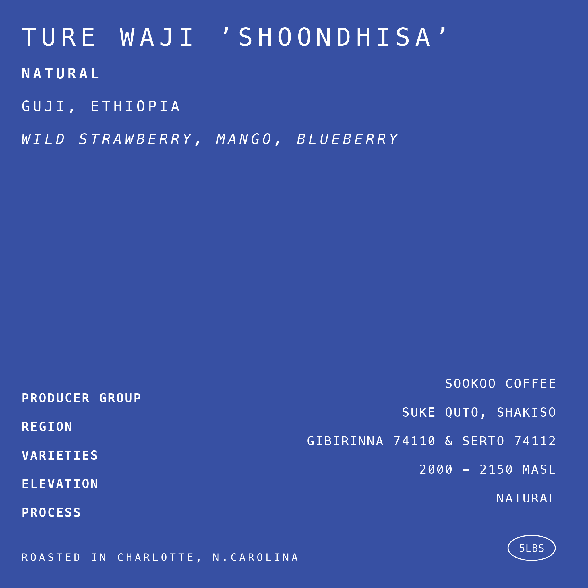 Ture Waji ‘Shoondhisa’ - Natural